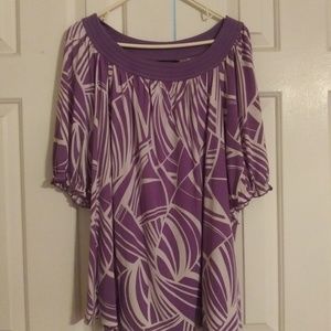 Purple and white top